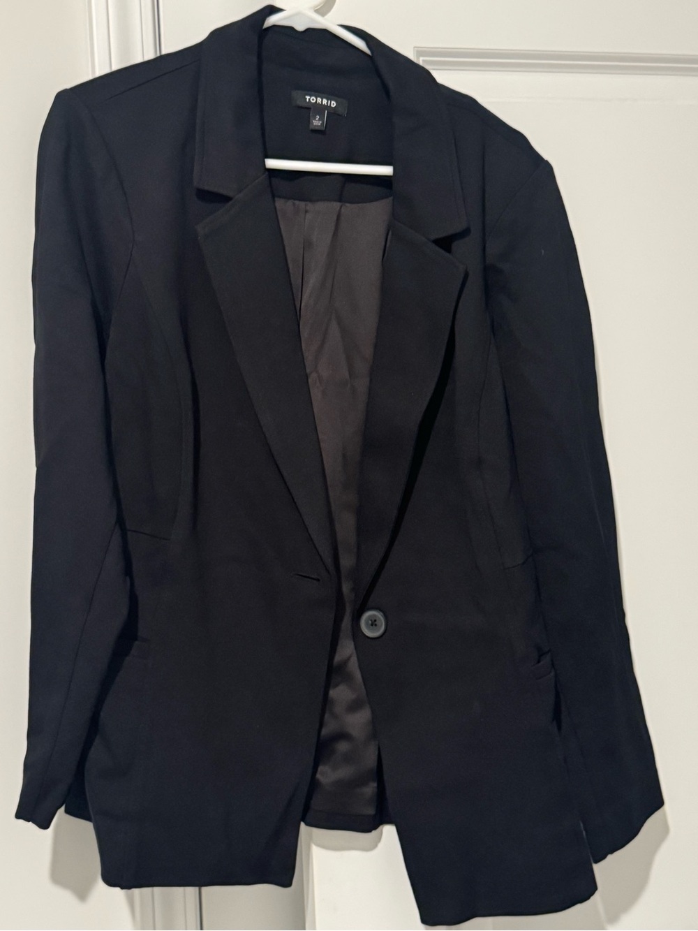 Torrid Black Single-Button Tailored Blazer